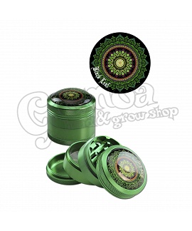 Black Leaf Green Mandala grinder (4 parts)